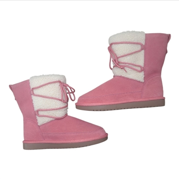 Koolaburra by UGG Child K Michon Short Boot Tearose Size 3 US - Picture 7 of 11